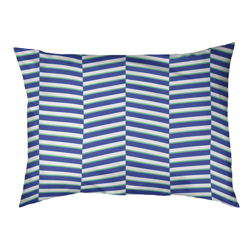 Coussin pour chien Cheng, Petit (l 28 po x P 18 po x H 6 po), Bleu / Vert