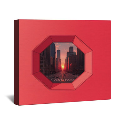 City Street Sunset Canvas Gallery Wrap in Many Sizes
