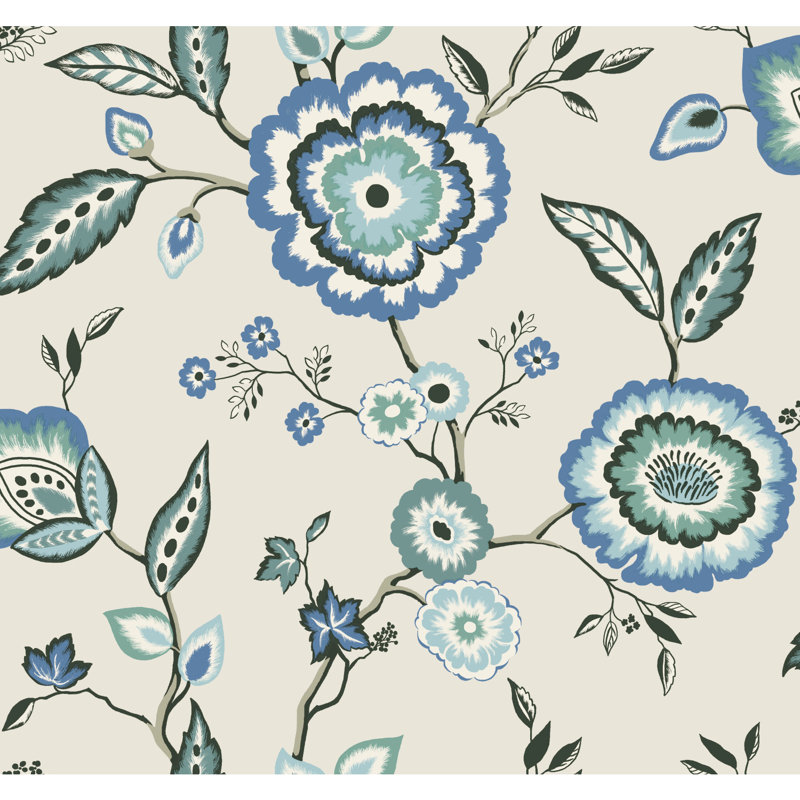 Rouleau de papier peint L 27 pi x l 27 po Iarund, Bleu