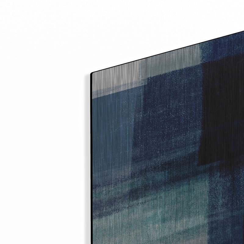 «Blue Abstract V» par Linda Woods, H 36 po x l 24 po