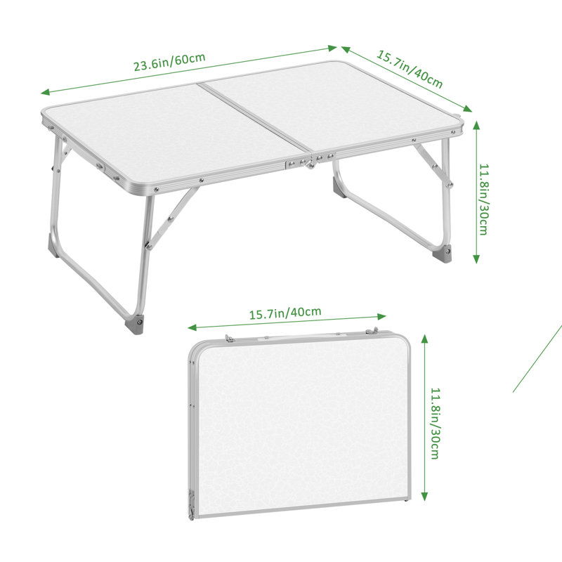 Table à profil bas, blanc, H 24 po x l 12 po x P 12 po