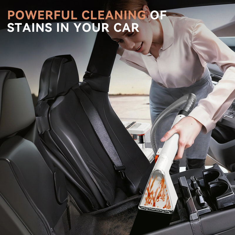 Portable Carpet Cleaner Machine With Powerful Suction, Fast Drying For Pet Stains Home Use, Rose Gold