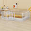 Structure de lit en métal avec clôture et porte-207706748-207706749