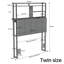 Tête de lit tapissier pour lit simple avec tablettes à 3 niveaux, lumières DEL et station de charge, tête de lit réglable en hauteur avec dossier souple, gris-2013127704