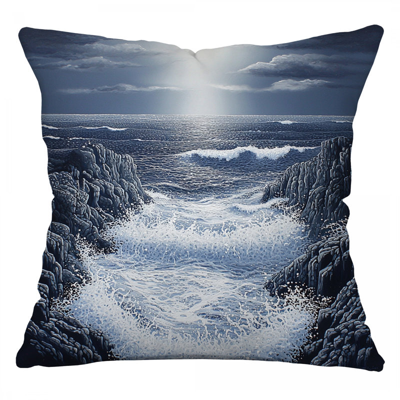 Coussin Ocean Waves, Carré 14 po