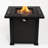 Fire Table 28Inch Square Steel, Propane, Approved, 8.27In Package Height Outdoor Pit, Propane Fuel, 28.74In Depth, Adjustable