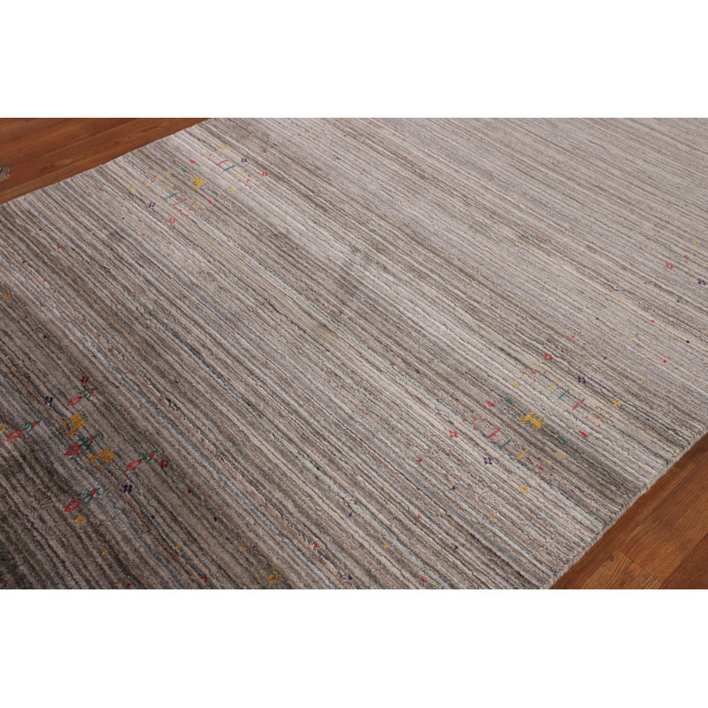 Tapis indien rayé Gabbeh 5 x 8