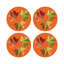 Autumn Leaves Vegan Leather Round Pebble Placemat-140084544
