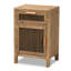 47cm W Solid + Manufactured Wood Bedside Table