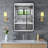 24" W x 30" H Fruzsina Modern Iron Framed Surface/Recessed Mount Medicine Cabinet with Mirror, Adjustable Glass Shelves, Dimmable Lighting, Anti-Fog and Memory Function for Makeup, Shaving or Bathroom Vanity Storage-31414130-22746031-62547705