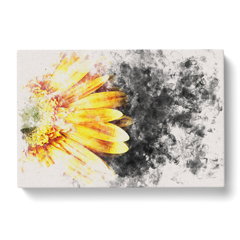 A Beautiful Yellow Flower - Wrapped Canvas Graphic Art Print, 40cm H x 60cm W x 3cm D