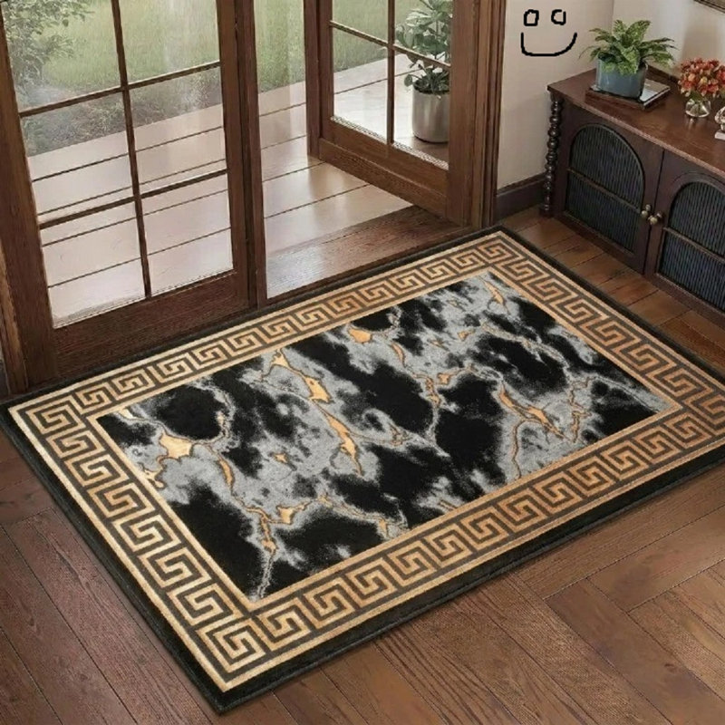 Abstract Kilim, Black, Rectangle 60 x 110 cm