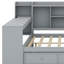 Lit de jour avec 3 tiroirs, ports USB et bureau-482464520