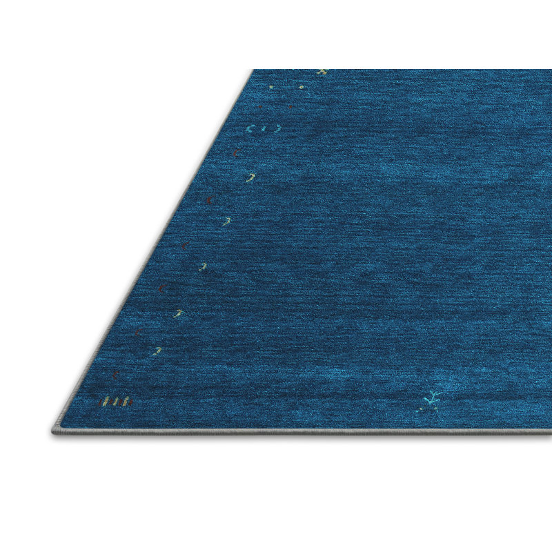 Tapis uni en polyester / laine tissé à la machine, Rectangle 8 pi x 12 pi
