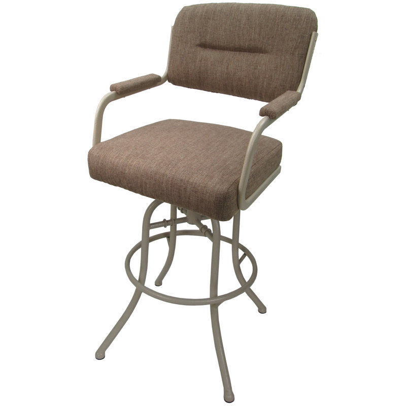 Tabouret de bar pivotant 30 po Jomiah, Beige, Beige