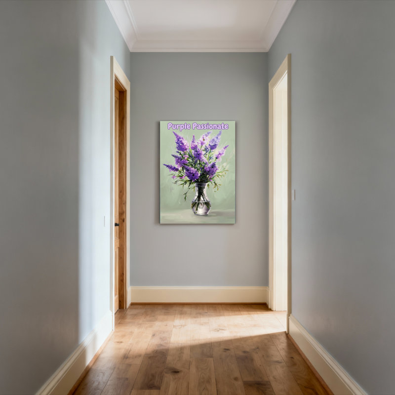 «Mauve passionné», ensemble de 1 reproduction d'art sur toile tendue, H 18 po x l 12 po