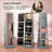 Robust Mirror,360° Swivel Full-Length Mirror,With Storage Shelves
