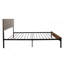 Structure simple en métal pour lit simple, style moderne et confort pour toute chambre à coucher, noir