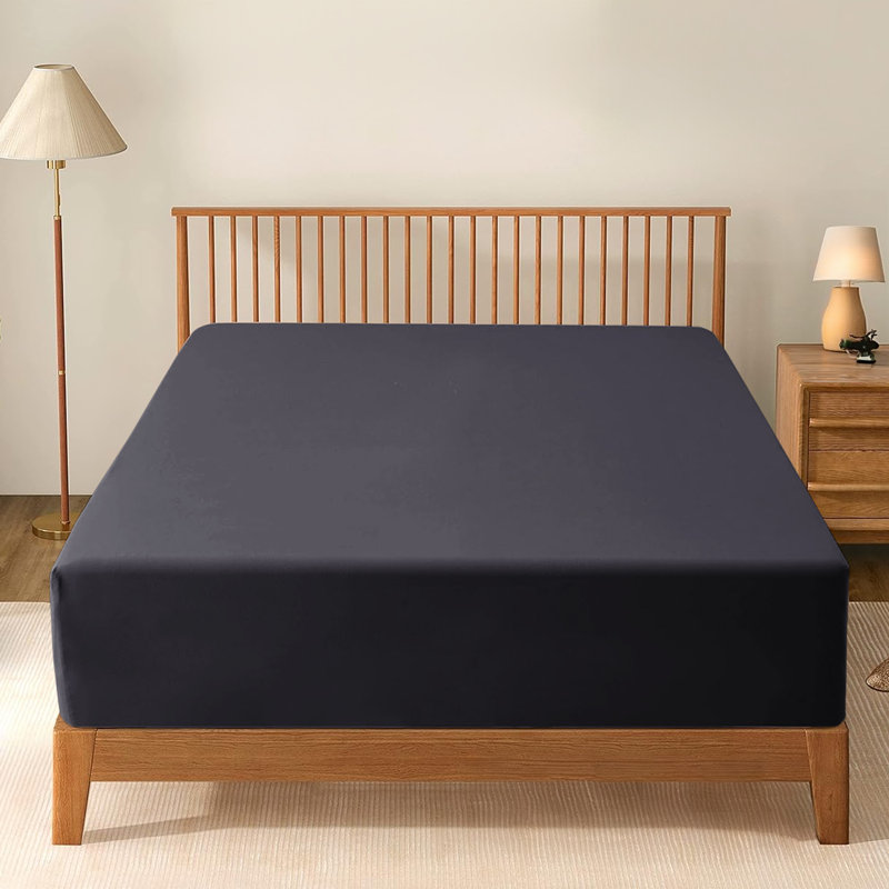 Kadie-Lea Super Soft Extra Deep Microfiber Brushed Fitted Sheet, Charcoal, Single (3')