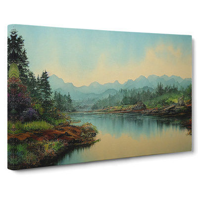 Traditional Forest River - Wrapped Canvas