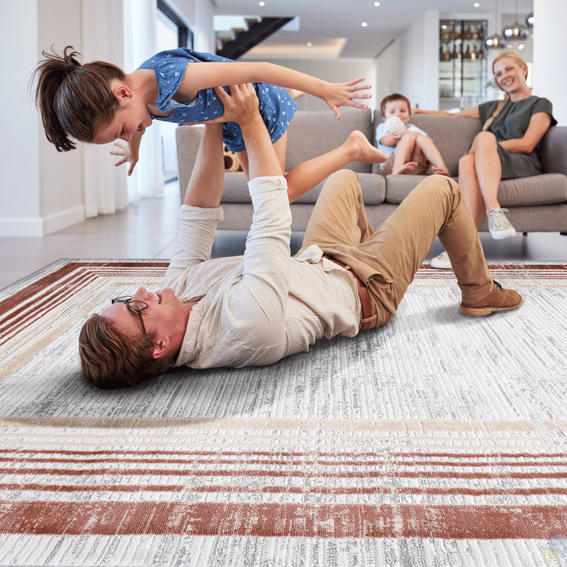 Collection 2X3 /Bordered Non-Shedding Living Room Bedroom Dining Home Office Stylish And Stain Resistant Area Rug