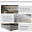 Lit plateforme tapissier très grand de luxe pour chambre à coucher avec structure en bois massif, très grand dossier rembourré, compatible avec plusieurs hauteurs de matelas, ton gris-1742120847-1742120841