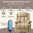 Sandrew Power Lift Recliner Chair with Vibrating Massage and Heating, 2 Side Pockets, and Cup Holders, USB Ports, Right Side Button, Faux Leather-969076504