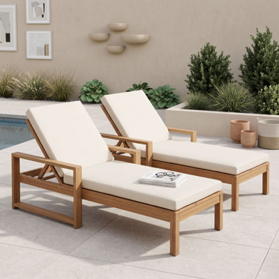 Outdoor Chaise Lounge Set with Cushions