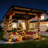 11 Ft X 10 Ft. Reinforced Wooden Hardtop Gazebo Patio Yard Shade with Privacy Curtains and Solid Wood Bartop