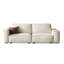 Causeuse-coussin modulaire en cuir véritable blanc crème