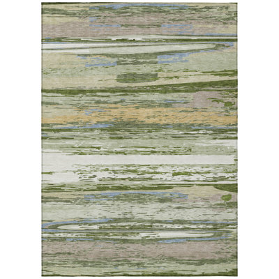 Machine Washable Indoor/Outdoor Jeffery ACN2287 Stripes Rug