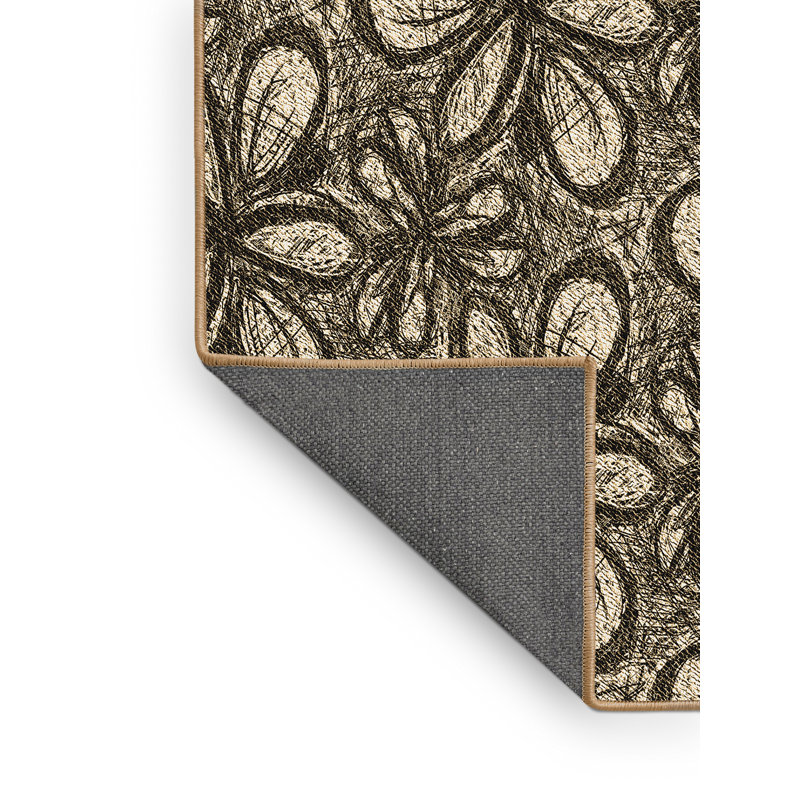 Guillory Performance Wool Floral Indoor Rug, Rectangle 2' x 4'