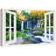 Fenêtre de paysage «Window View Autumn Spring Spring Waterfalls Nature Images Scenic Landscape» sur toile-98448742