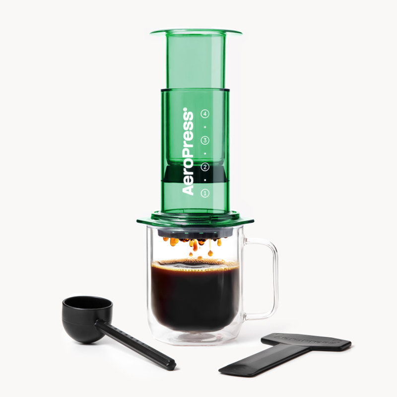 AeroPress Clear Coffee Press, Clear Green