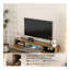 Meuble télé flottant, meuble télé mural avec lumières DEL et prise de courant, meuble télé flottant mural de 65 po avec 16 couleurs - brun