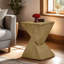 Table d'appoint sculpturale en forme de sablier, MGO résistant aux intempéries, utilisation intérieure / extérieure-774348084-774348085