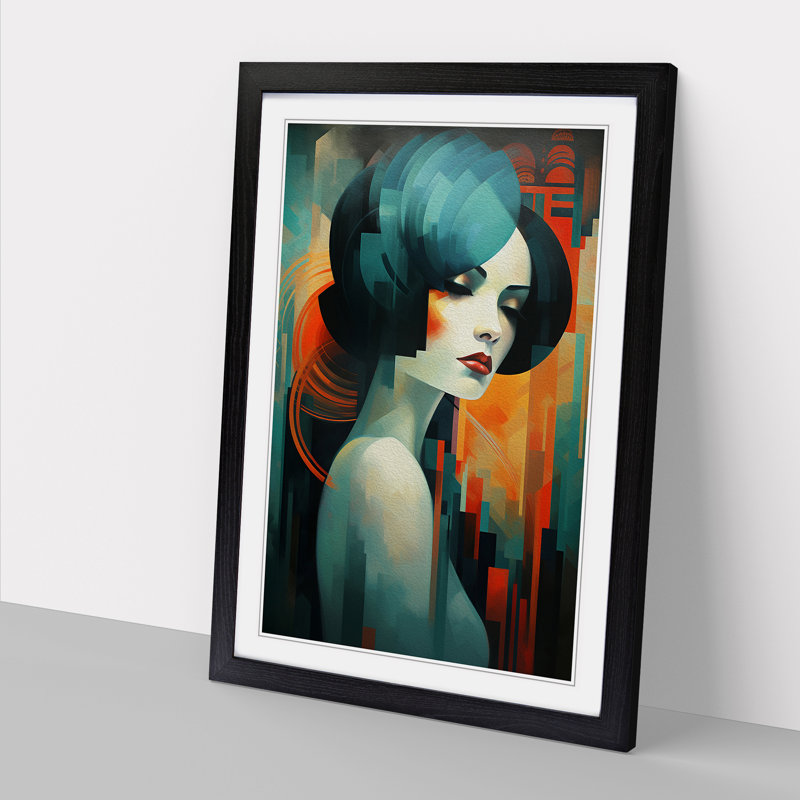 Single Picture Frame Print on Wood, Black Framed, 34cm H x 25cm W