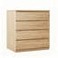 Commode à 4 tiroirs 31,5 po en bois naturel, commode de rangement étroite sans poignée avec tiroirs coulissants, rangement pour garde-robe peu encombrant pour la chambre à coucher-2086471292