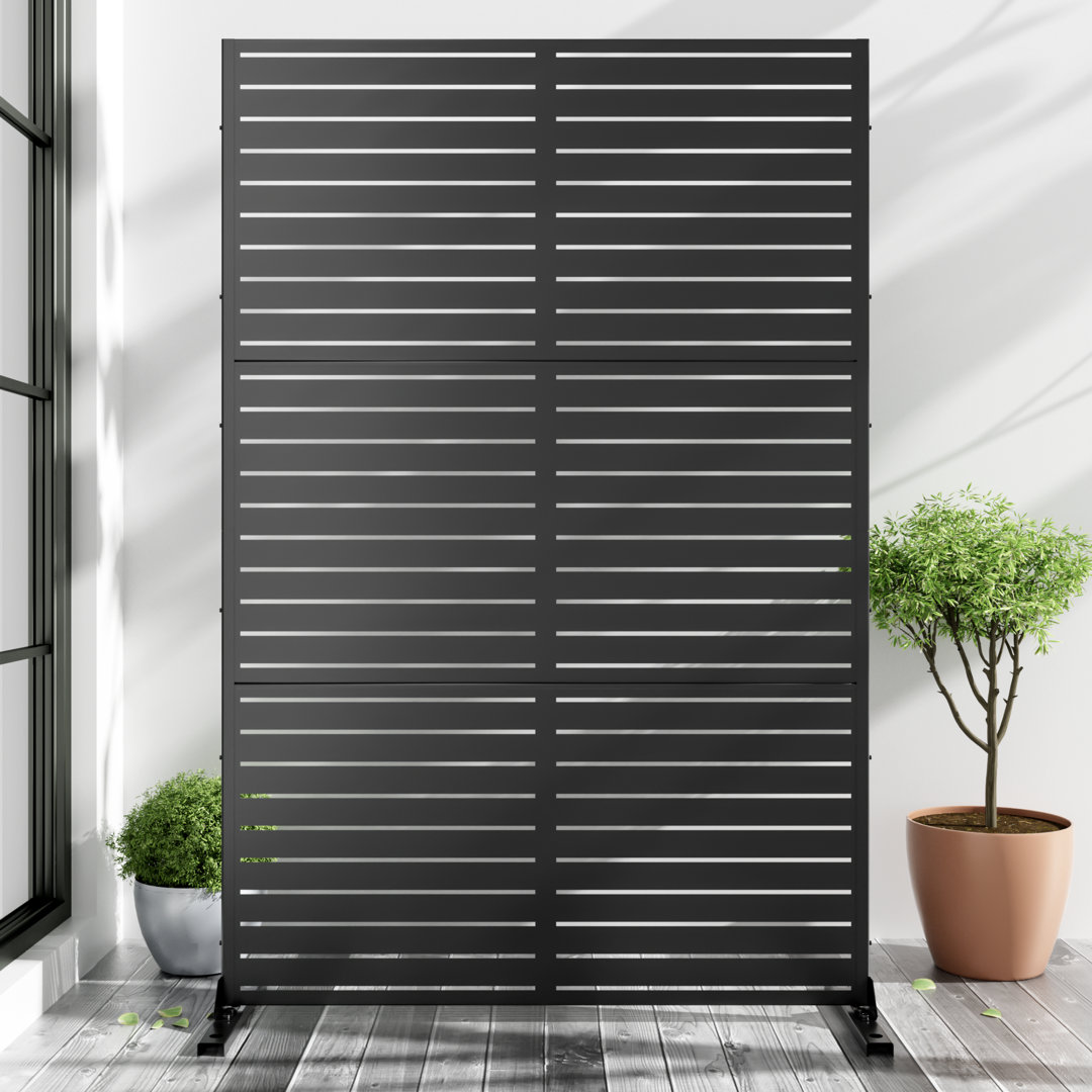 72"H×47"W×16"D Outdoor Metal Privacy Screen Garden Trellis Lattice Panel Fence Panel Wooakway 