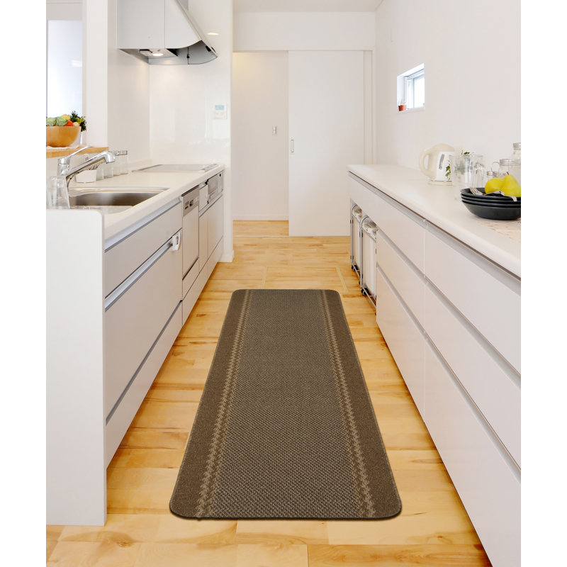 Draco Kitchen Mat, Rectangle 100 x 150cm, Brown