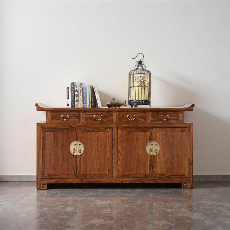 Nouveau buffet de style minimaliste chinois, Brun