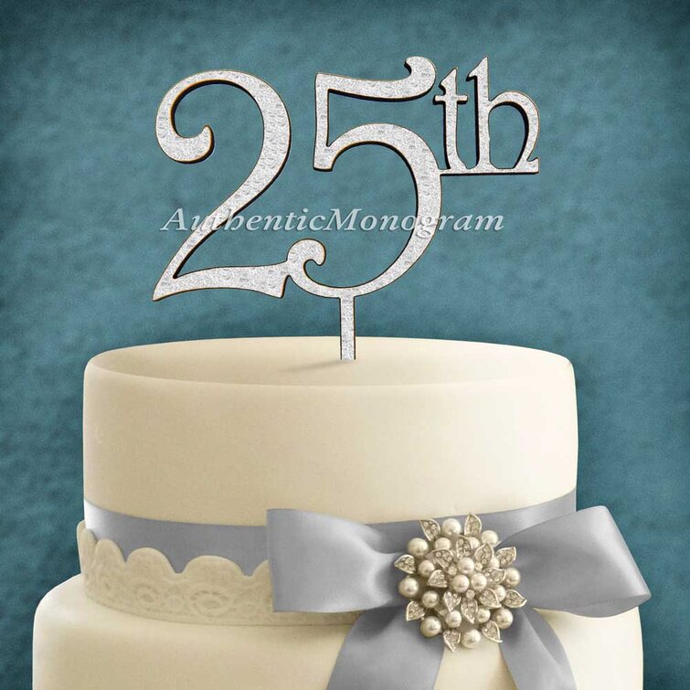 Amonogramartunlimited 25th Cake Topper 