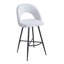 Swivel Upholstered Counter Stool with Metal Frame-1207526196