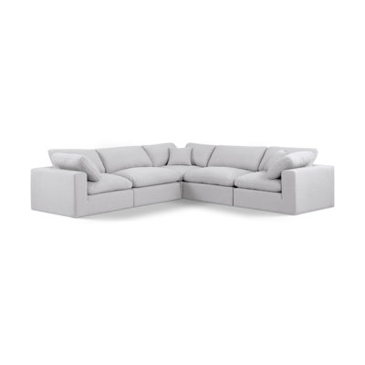 Hudhaifa Upholstered L-Shaped Sectional Reversible