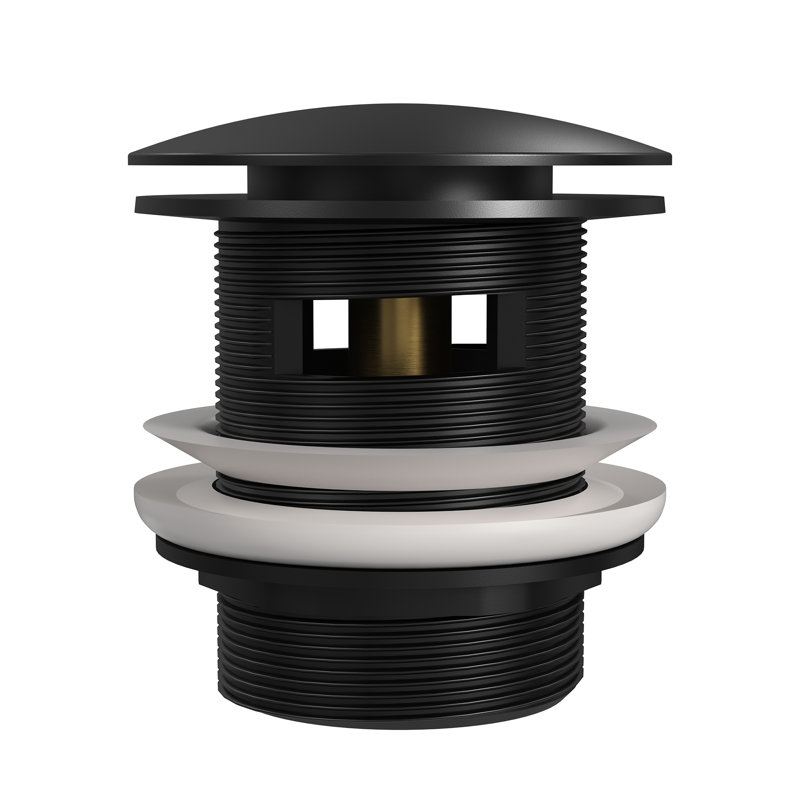 Universal Size All-Brass Pop-Up Drain , Matte Black