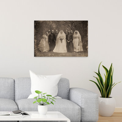 " Skeleton Wedding Party Gothic Vintage Abstract Forest Landscape Wall Art Print " Print