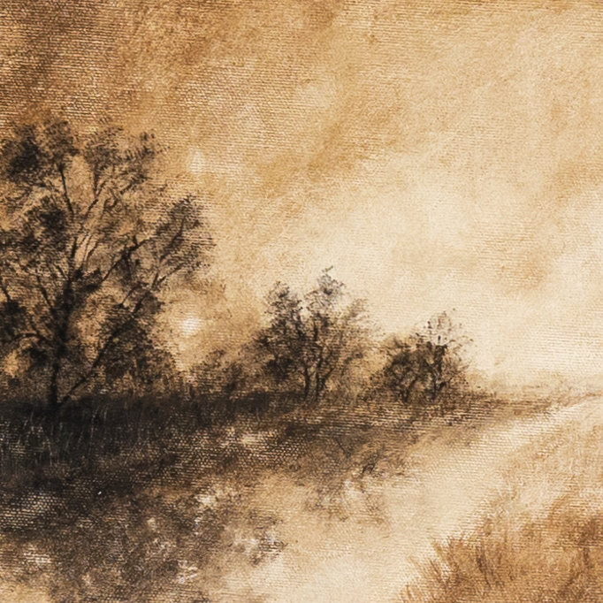 Hillside Haze II Painting by Aileen Fitzgerald, 16" H x 24" W x 1.5" D