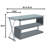 Evee Glass Top Metal Base Executive Desk