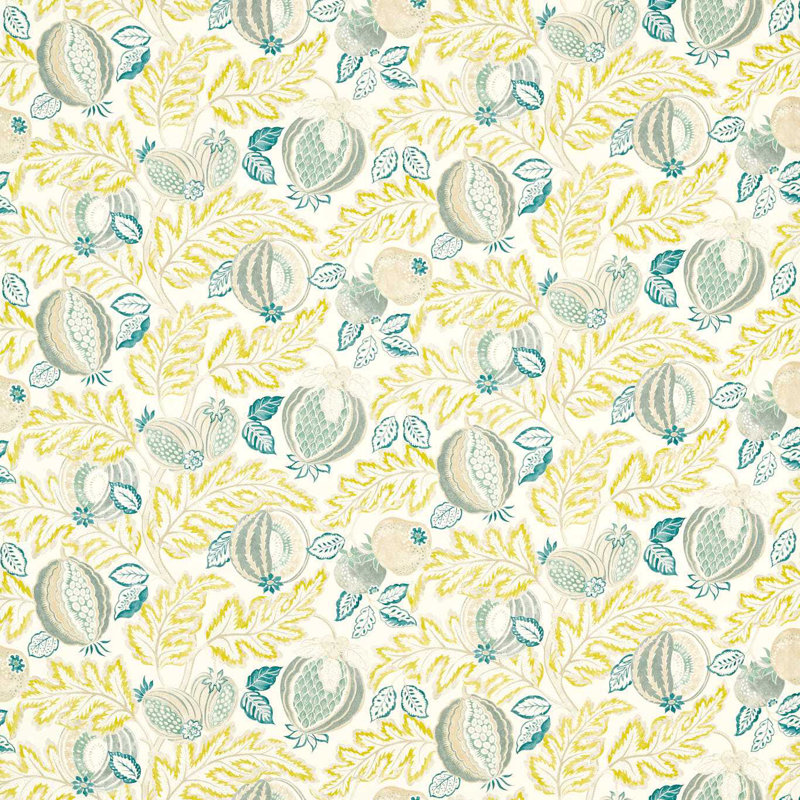 Cantaloupe Fabric, Seasalt/Quince