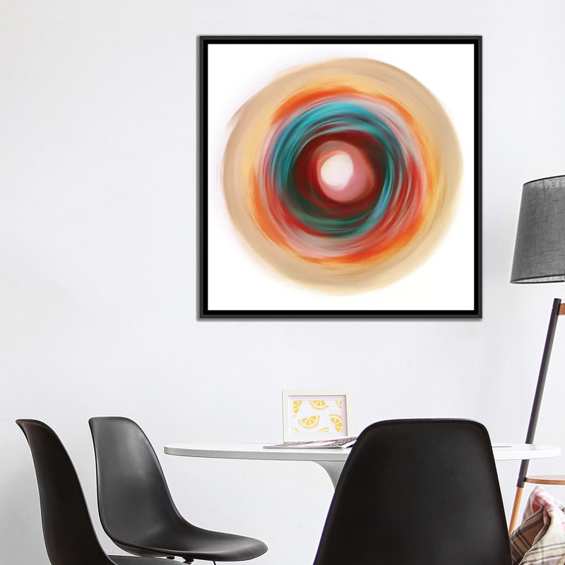 Cercle souple par PI Studio - Giclée sur toile tendue avec châssis, H 18 po x l 18 po x P 1,5 po, Toile avec cadre noir